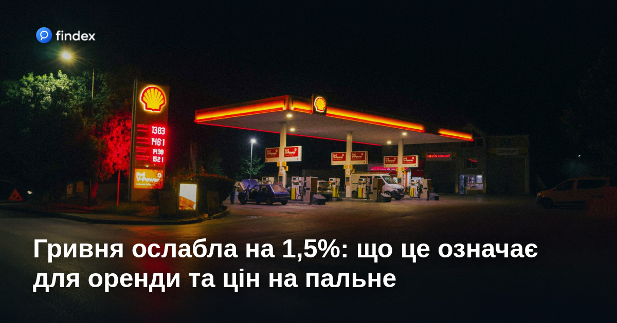 Гривня ослабла на 1,5%: що це означає для оренди та цін на пальне
