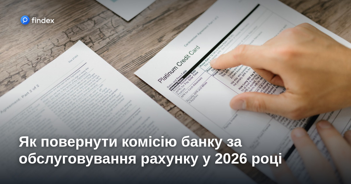 Як повернути комісію банку за обслуговування рахунку у 2026 році